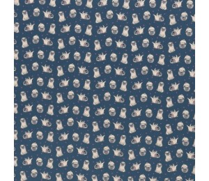 Baumwolle - Kim Mops blau